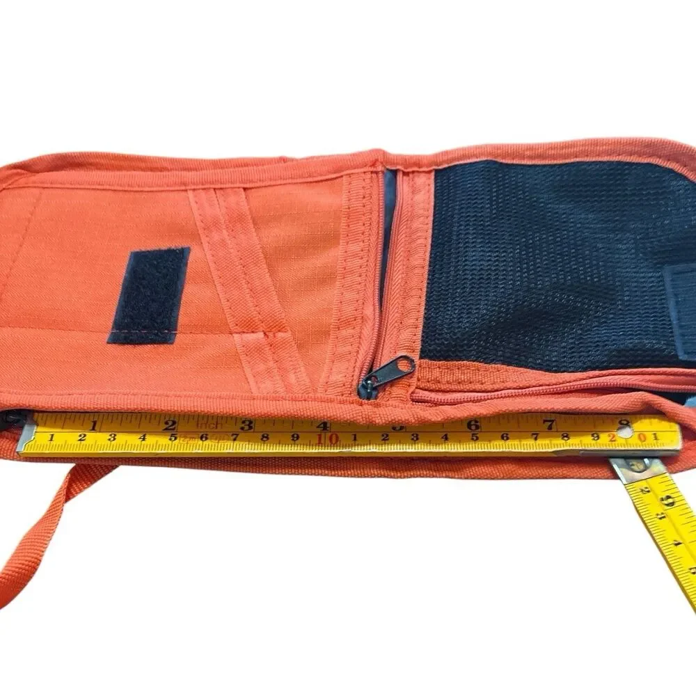 Travelocity Travel Bag Bright Orange Neck Wallet/Passport Holder